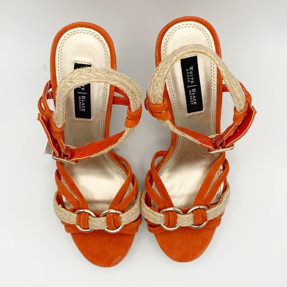 NWT White House Black Market Jupiter Coral Wedge - 7M - Picture 2 of 10